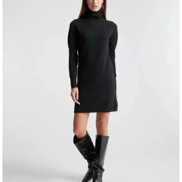 Quince Dresses & Skirts - Quince Mongolian Cashmere Turtleneck Sweater Dress Large Minimalist Quiet Luxury